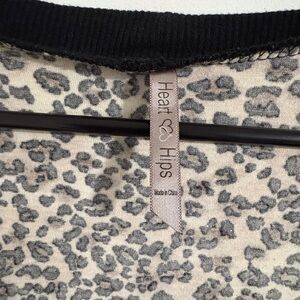Heart Hips Animal Print Top with Black Trim